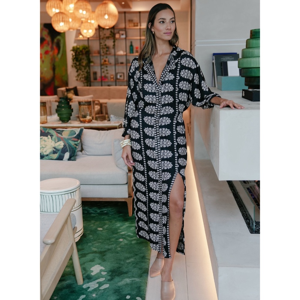 Omika Simone Maxi Dress- Adia Obsidian, M